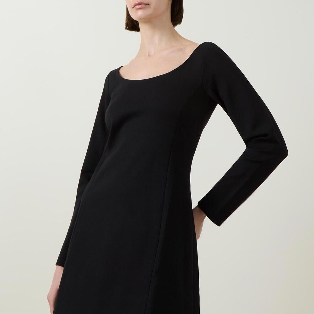 New SPANX Ballet Ponte Long Sleeve Mini Dress In Black Size S $168 - Picture 3 of 11